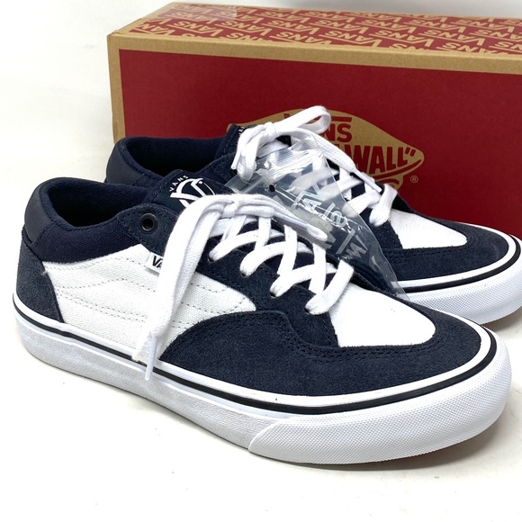 VANS Rowan Shoes Suede Canvas Skate Navy Low Top Casual Women's Size VN0A5JICCZP - Picture 2 of 11